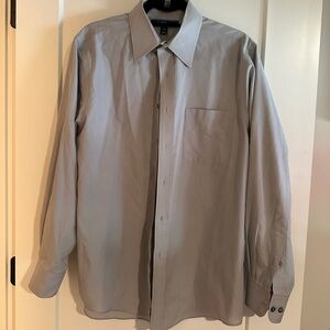 ^ Men's Gray 15.5, 32/33 Croft&Barrow Gray Dress Shirt
